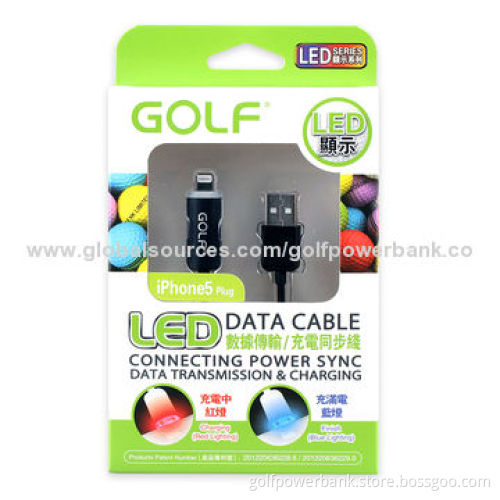 Micro USB Cable with LED Light, Built-in Two Imported Chips, Fast Charging and Data Transmission